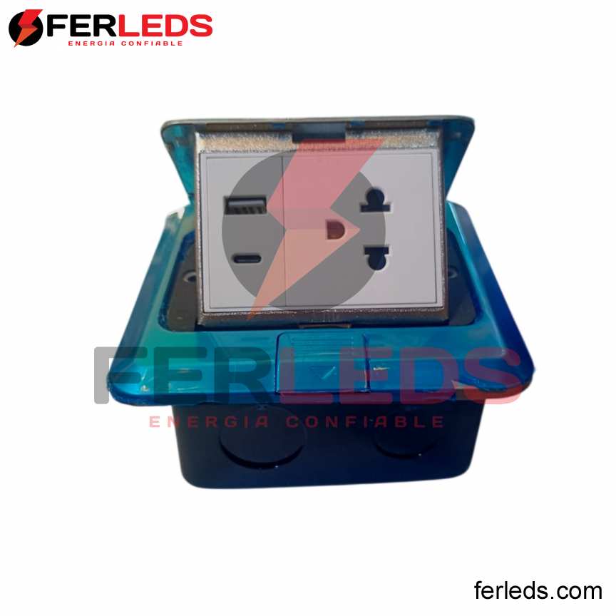 FERLEDS. CUBULL TOMACORRIENTE DE ESCRITORIO/PISO +  USB + C