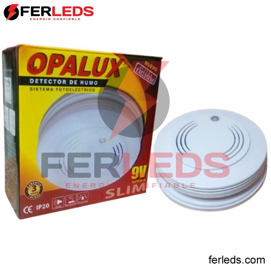 FERLEDS. OPALUX DETECTOR DE HUMO SISTEMA FOTOELECTRICO 9V-BATERIA