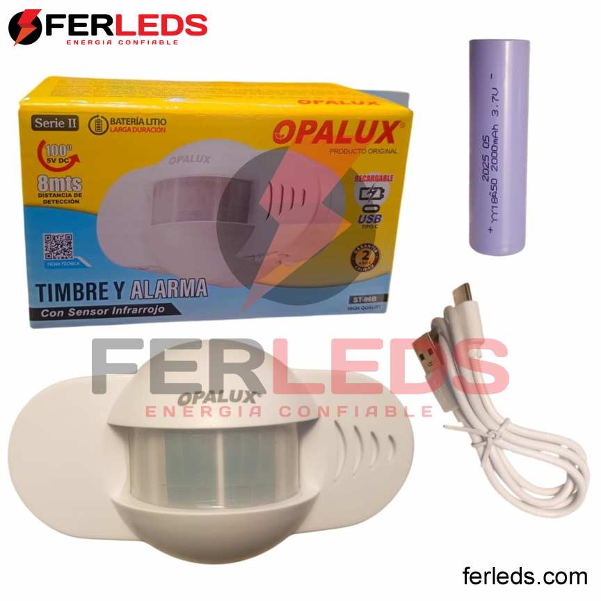 FERLEDS. OPALUX TIMBRE Y ALARMA CON SENSOR  INFRARROJO