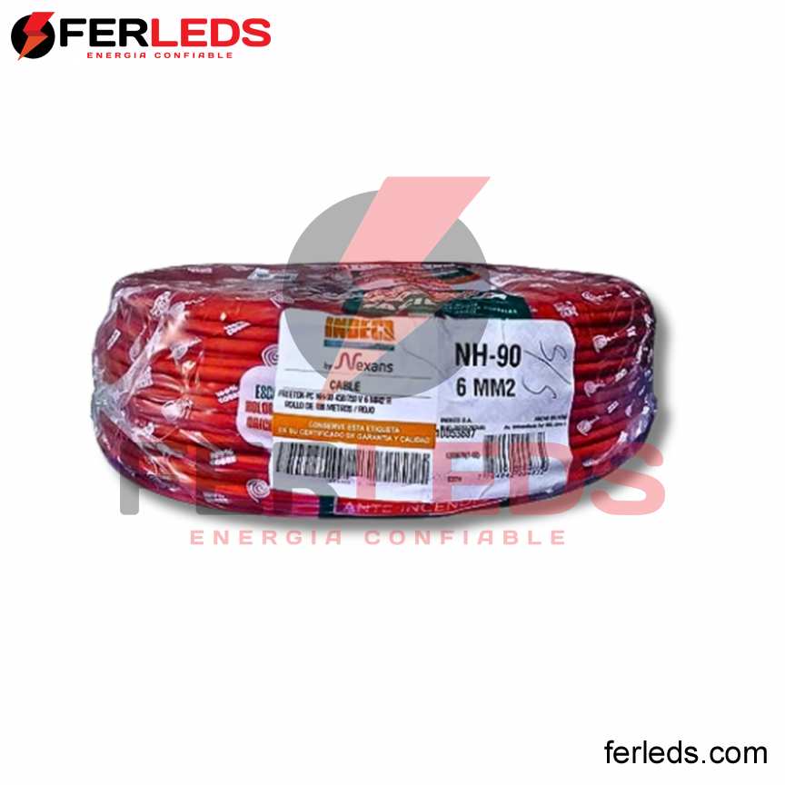 FERLEDS. INDECO CABLE NH-90 6MM ROJO