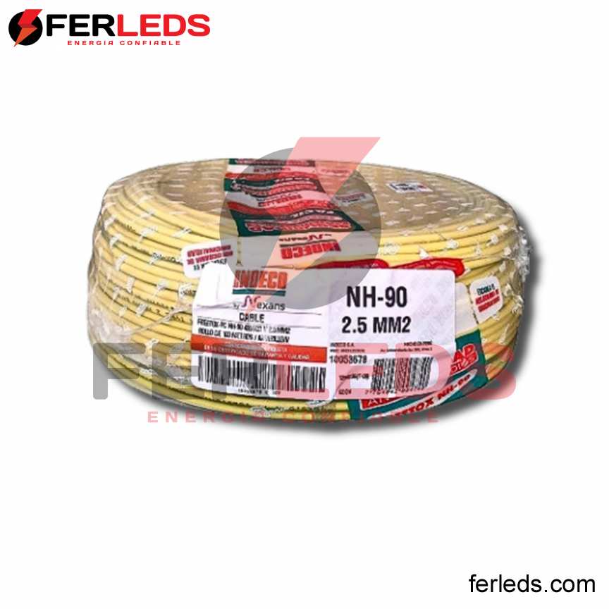 FERLEDS. INDECO CABLE NH-90  2.5MM2  VERDE/AMARILLO
