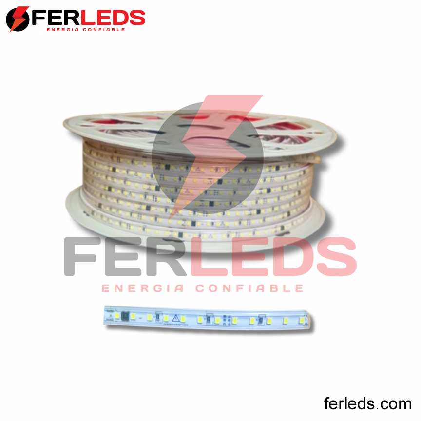 FERLEDS. CINTA LED SMD PEGABLE LUZ CALIDA 220V-120L/M-100 MTS