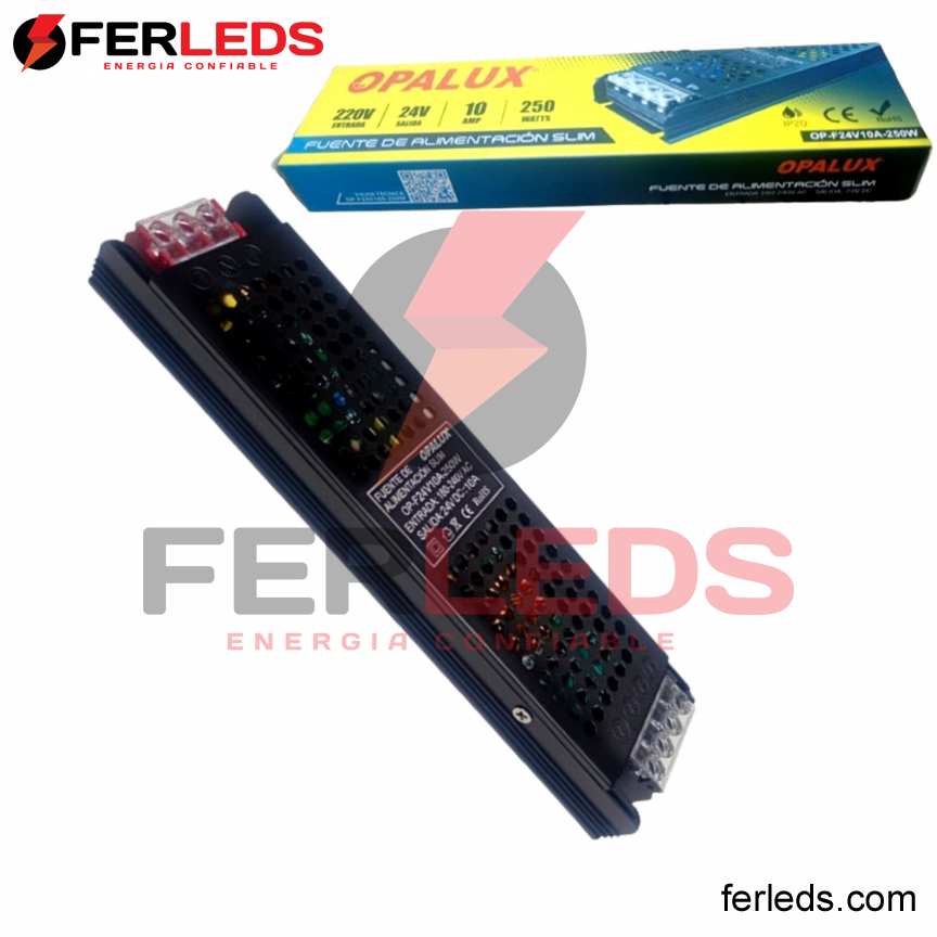 Ferleds. Opalux fuente de alimentación slim (10A - 24V)