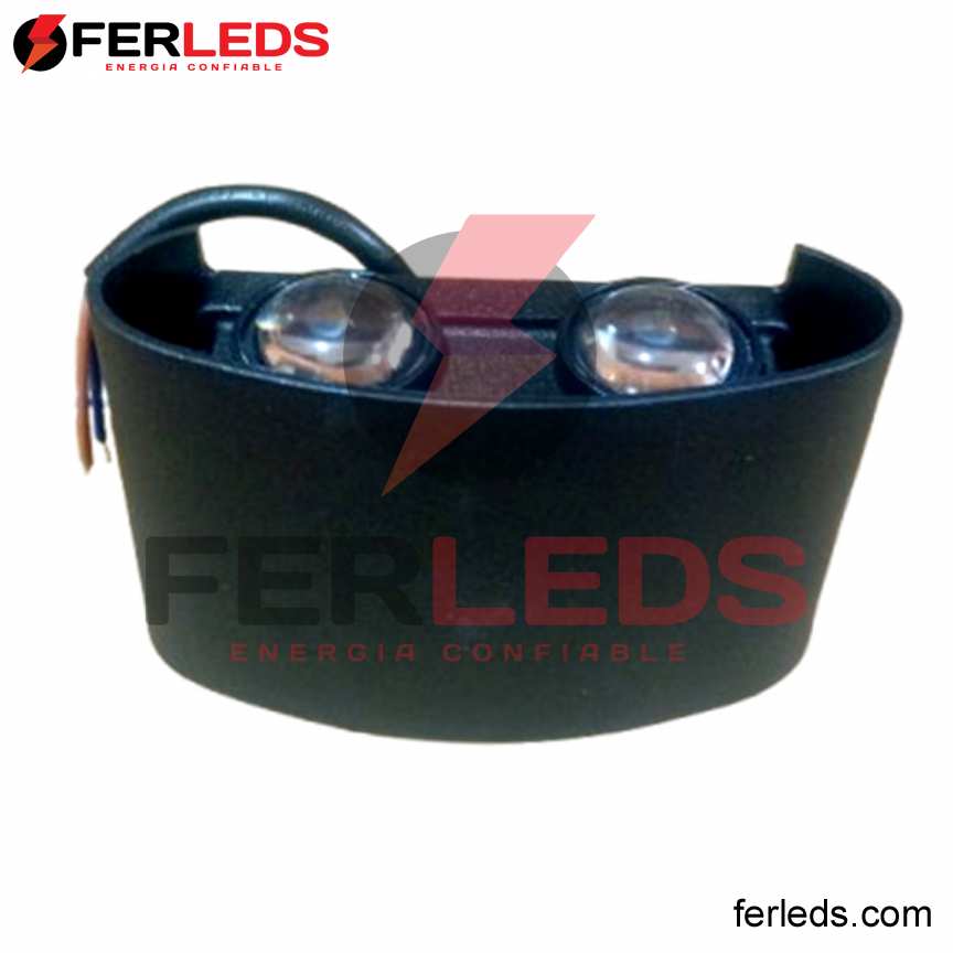 Ferleds. Lámpara Aplique LED 4W Negro | Tricolor | IP65 Exterior/Interior
