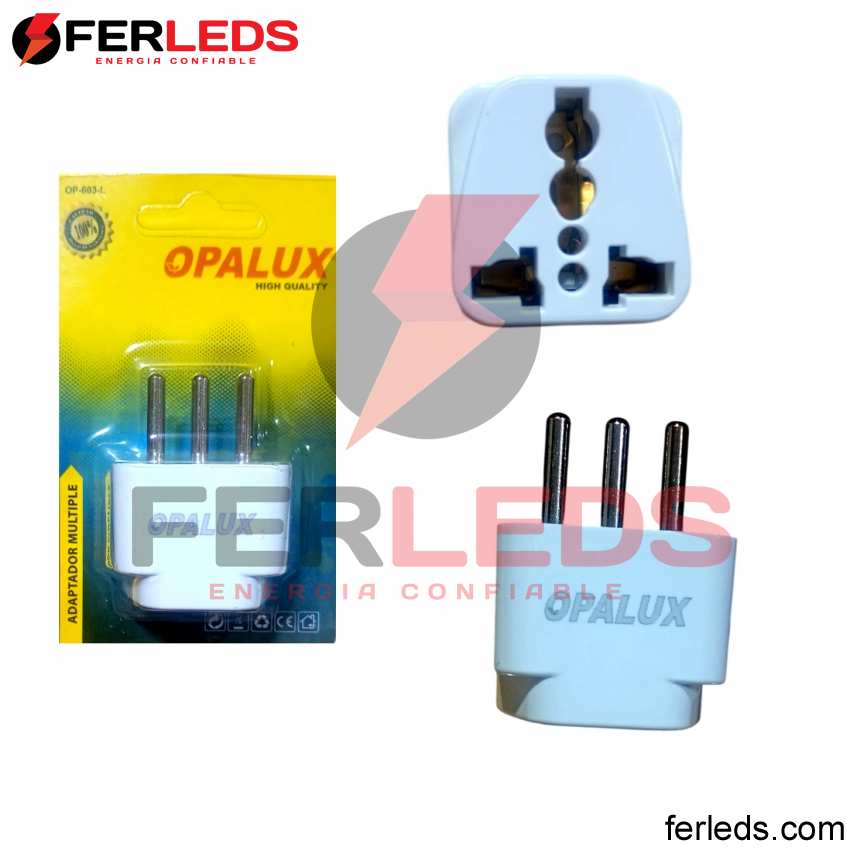 Ferleds. Opalux Adaptador de Enchufe Múltiple 3 en Línea