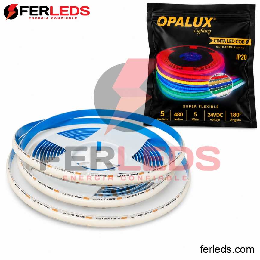 Cinta LED COB Neutra 24V de 5 Metros para Muebles | FERLEDS