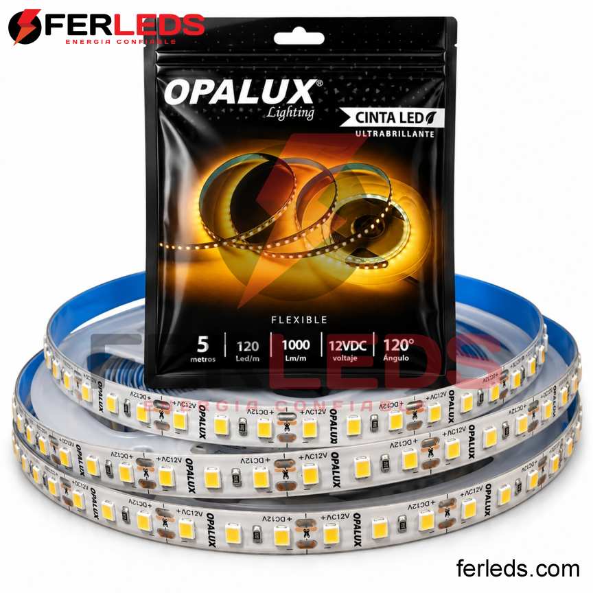 Opalux | Tira LED 12V Neutra 120LED/m 5m OP-LS28120-NW