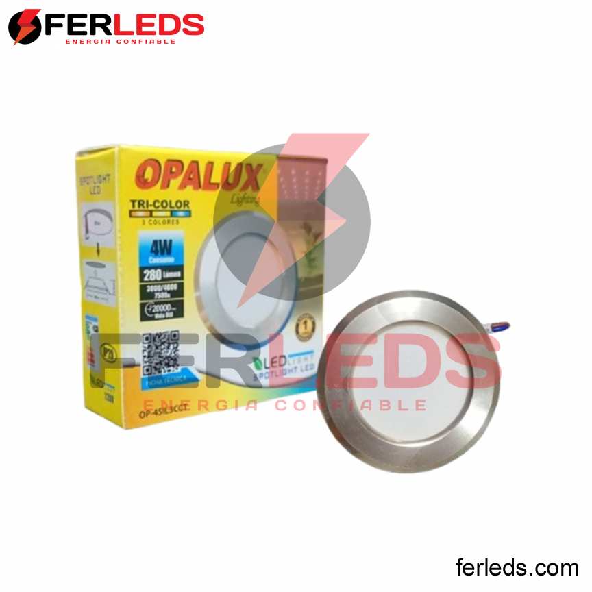 OPALUX SPOTLIGHT LED TRI-COLOR -  4W-3000K-4000K-7000K
