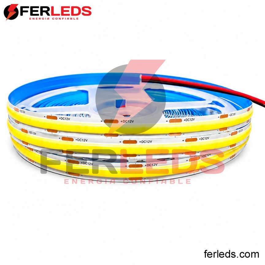 Ferleds: Cinta Tira LED Neutra 4000K COB 12V 5 Metros 320 LED/m Alta Densidad
