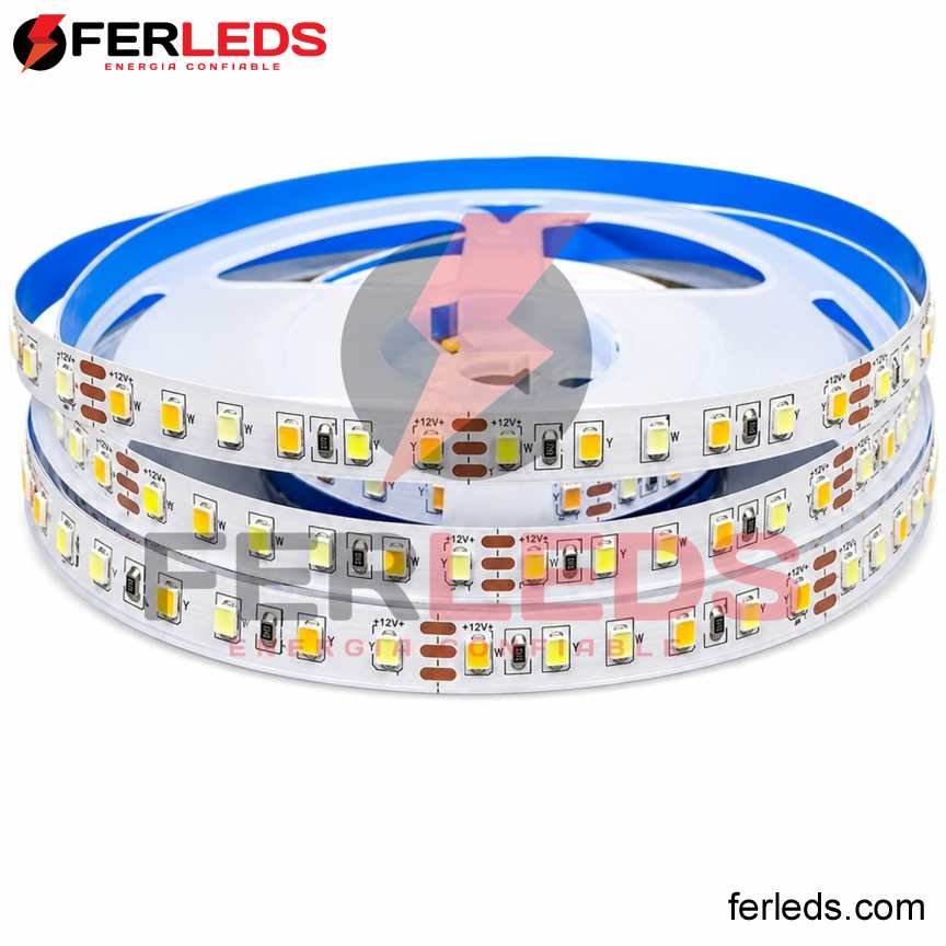 Ferleds: Cinta Tira LED Tricolor 3 Tiempos 12V 5 Metros 120 LED/m SMD 2835 - FER-120L12V-CCT