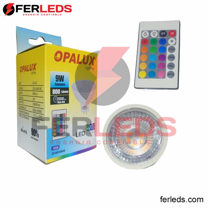 OPALUX DICROICO LED RGB 9W-PIN