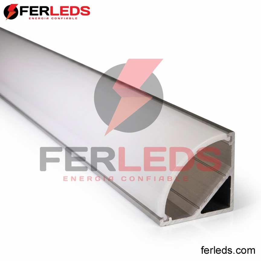 Perfil de Aluminio para LED Empotrable Gris 3m (17x7mm)
