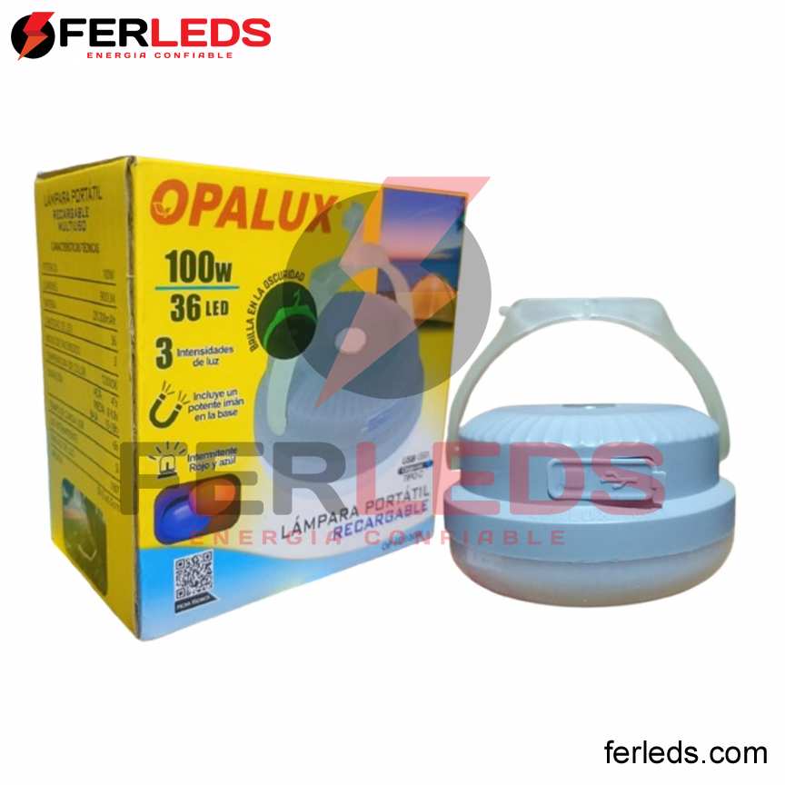 OPALUX LAMPARA PORTATIL RECARGABLE  100W