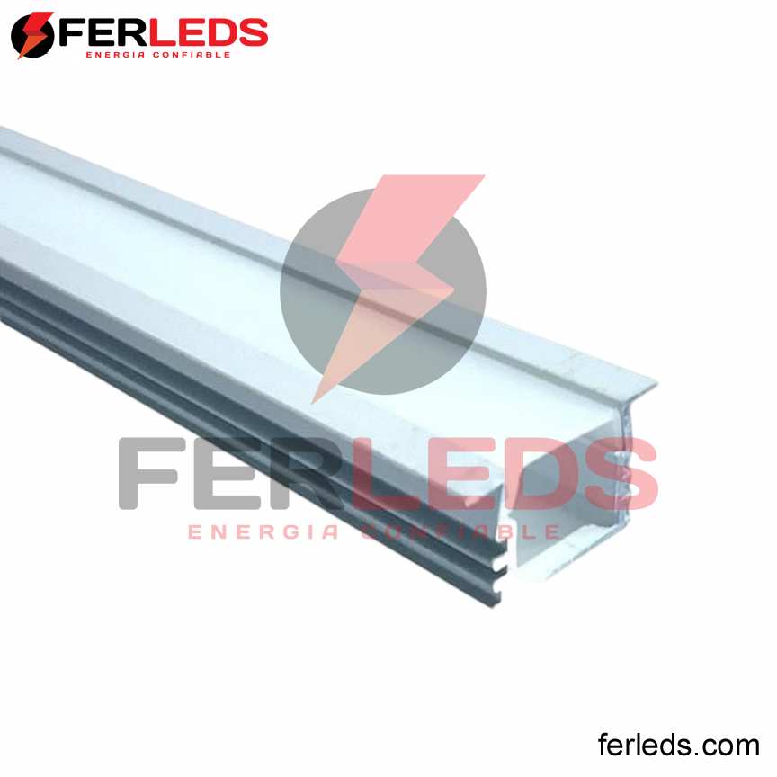 PERFIL DE ALUMINIO GRIS  MODELO EMPOTRADO -  3 METROS - PROFUNDO