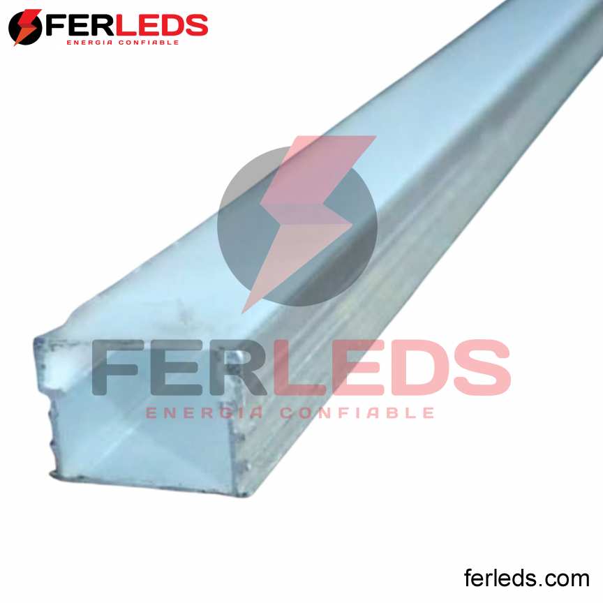 PERFIL DE ALUMINIO GRIS  MODELO ADOSADO -  2 METROS - PROFUNDO(12MM)